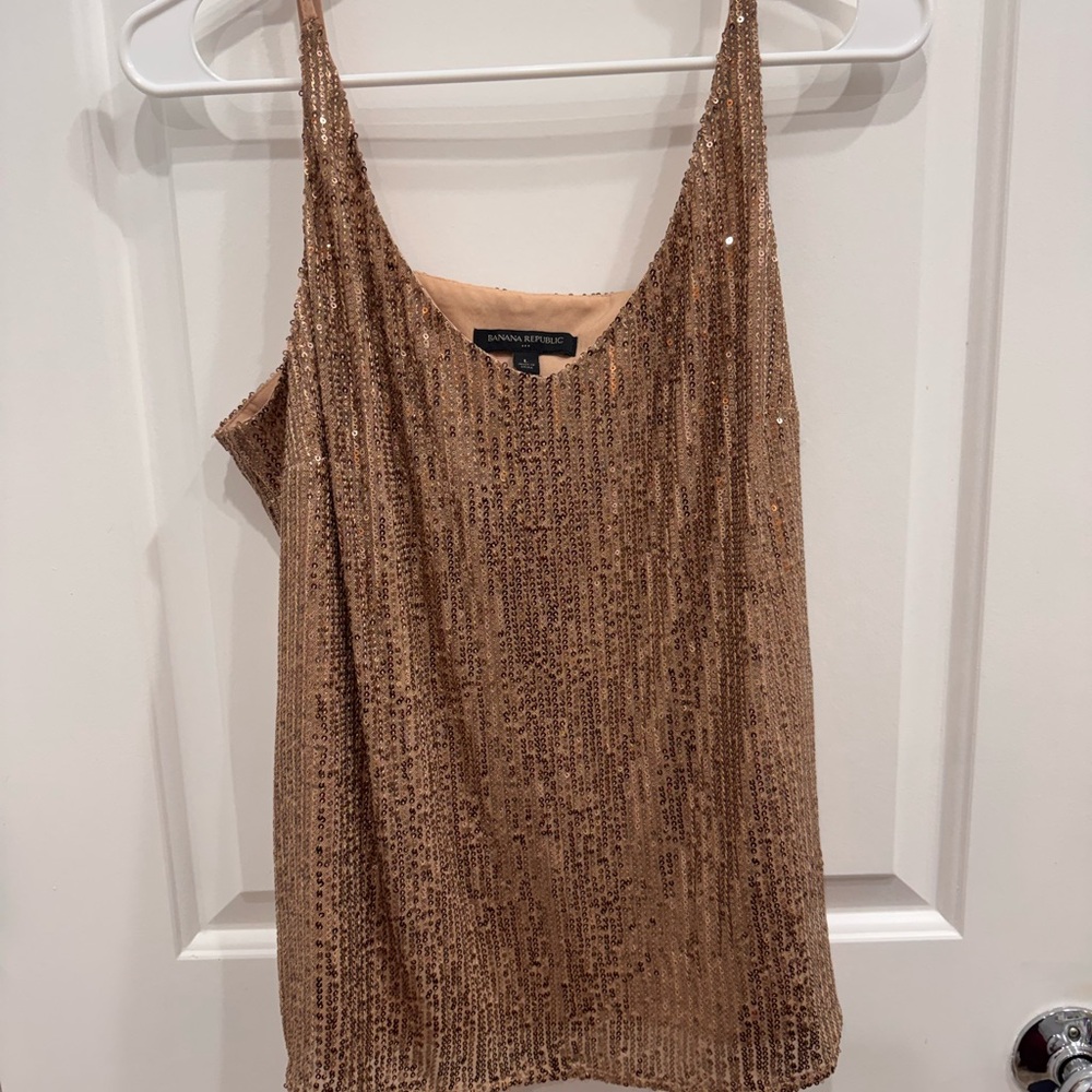 Banana Republic Bronze Sequin Camisole